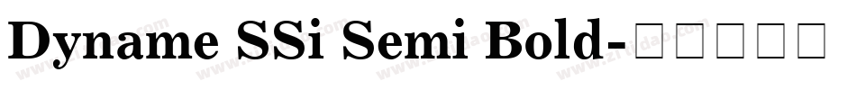 Dyname SSi Semi Bold字体转换